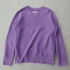 00s OLD UNIQLO スウェット 前V パープル Ｌ　フェード