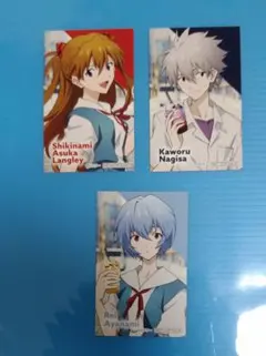 エヴァンゲリオン ★アトレ秋葉原 ★キャラクターカード ・アスカ、カヲル、レイ