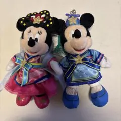 ミッキー・ミニー 七夕 ぬいぐるみバッジ