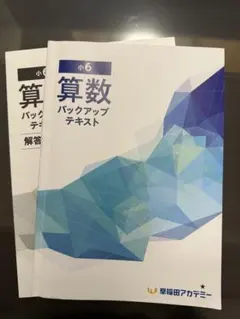 【未使用】小6 算数　バックアップテキスト　解答解説 Amazon.co.jp: 早稲田アカデミー 小6 算数 バックアップテキスト