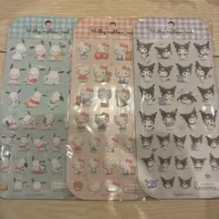 サンリオ ミルキーメロウシール ハローキティ キティ ポチャッコ クロミ 3枚