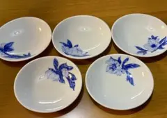 箱付き未使用品　深川製磁　オリエンタルブルー　楕円小皿揃　5枚のサムネイル
