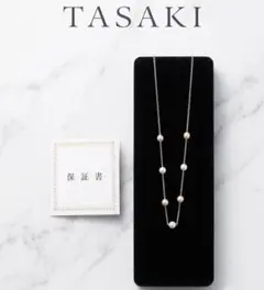 美品✨TASAKI 淡水パール 7ケ ネックレス シルバー マルチカラー