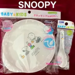 【¥1,155の品】2点★スヌーピー　お皿&れんげスプーン