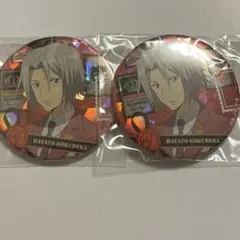 家庭教師ヒットマンREBORN ホログラム缶バッジ　SUIT スーツ　獄寺隼人