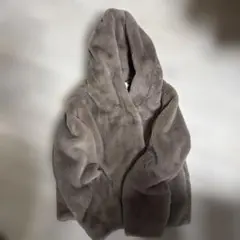 AZUL ベージュフード付き ファーブルゾン