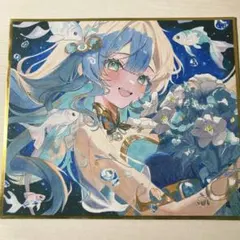 アナログイラスト 色紙 オリジナルイラスト オリジナルキャラクター 手描き