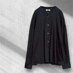【美品】 UNIQLO ユニクロ オーバーサイズ 【L】 ブラウス シャツ