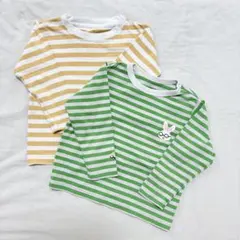 100cm ユニクロ せなけいこ めがねうさぎ 無印良品 ボーダー長袖2枚