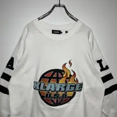 エクストララージ　ロンT サイズL アメフト　デカロゴ　入手困難　希少　古着