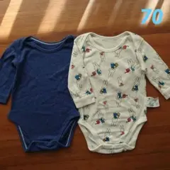 ユニクロ 70 厚手長袖ロンパース ミッフィー 2枚セット
ユニクロ