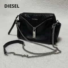 DIESEL ディーゼル レザー ショルダーバッグ ブラック TWICE モモ着