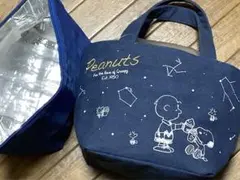 デニムPEANUTS snoopyランチバッグ&保冷ポーチセットピーナッツ