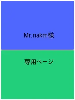 Mr.nakm様専用ページ