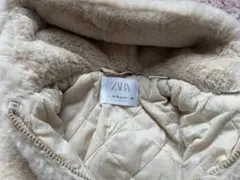 ZARA 子供用アウター ファーコート ふわふわ フード付き