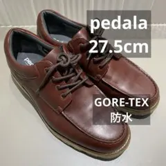使用少✨アシックス ペダラ 27.5cm 3E ブラウン　赤茶　レザーシューズのサムネイル