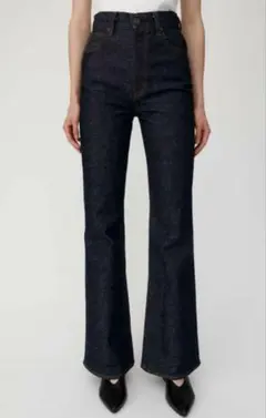 極美品MOUSSY　MVS FLARE　デニム　濃紺　サイズ26　ワンウォッシュ