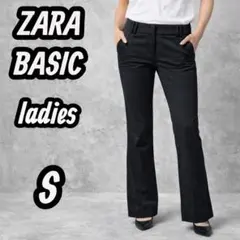 ZARA BASIC レディース フレアパンツ ブラック Sサイズ（EUR34）