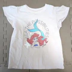 美品＊GU　アリエル　半袖Tシャツ　薄ピンク　綿100%　130　ディズニーのサムネイル