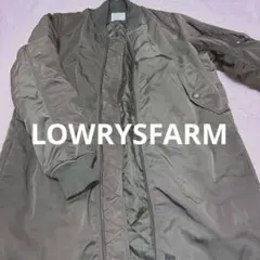 LOWRYSFARMオリーブ色 キルティング ロングコートのサムネイル