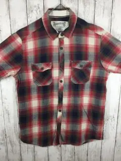 ROEBUCK&CO　ローバック　ネルシャツUSA古着＊赤 Lサイズ　B-6-2