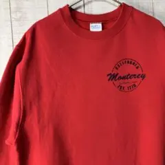 古着　長袖　スウェット 裏起毛　プリント　アメカジ ゆるだぼ