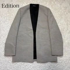 Edition エディション ノーカラージャケット グレーのサムネイル