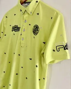 【美品 】FILA GOLF フィラゴルフ 半袖ポロシャツ メンズ　L 黄緑
