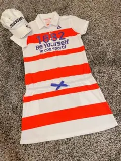 【美品】le coq＊ルコック＊ワンピース＊マリンボーダー＊ゴルフ女子