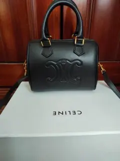 CELINE トリオンフ ボストンバッグ ブラック