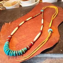 Ws  インディアンジュエリー  ターコイズ ネックレス  ハンドメイド