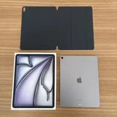 Apple iPad Air M2 128GBスペースグレー 本体 純正カバー付