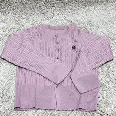 VIS ケーブルニットカーディガン ピンク