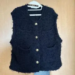黒 ニットベスト サイズ2