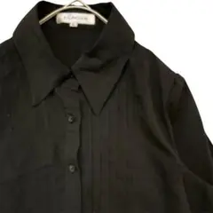 GLACIER レディースブラックシャツ ブラウスLサイズ 卒園 卒業