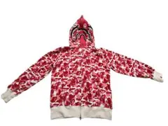A BATHING APE ピンク迷彩パーカーシャークパーカー