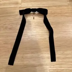 ベロアブラックリボン ヘアカフ