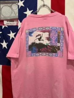 ★80s★USA製★Ocean Pacific★サーフTシャツ★XL★ピンク★のサムネイル