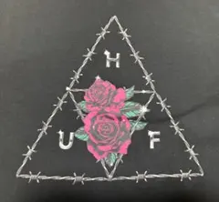 HUF ハフ トライアングルロゴ 薔薇 パーカー M 黒