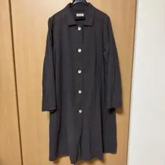 Samansa Mos2 ロングシャツコート　フリーサイズ　ブラウン