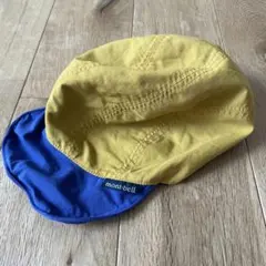 mont-bell イエロー/ブルー キャップ　リバーシブル　キッズ
