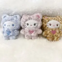 キティー＆シナモン マスコットキーホルダーセット　３個セット