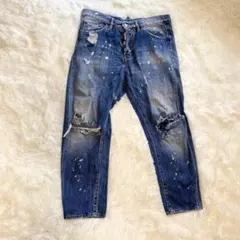 セール中✨美品 DSQUARED2 TIDY BIKER デニム 48 ペイント
