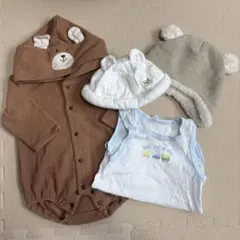 ロンパース 帽子　くま