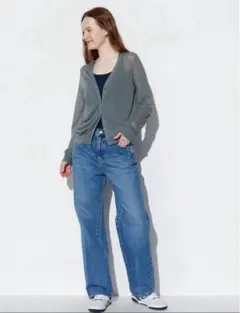 UNIQLO ライトVネックカーディガン オリーブ　XL