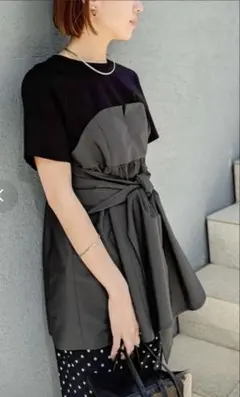 Nolley's 半袖トップス ビスチェ　ドッキング　Tシャツのサムネイル