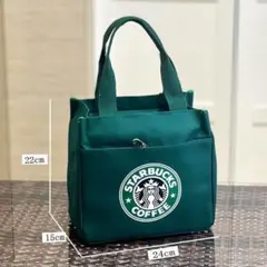 海外スターバックススタバ　弁当バッグ　ハンドバッグ　緑のサムネイル