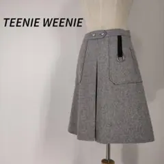 a0771 TEENIE WEENIE グレー プリーツスカート　おしゃれ涼しい