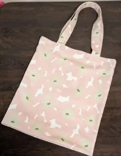 肩掛け出来ます北欧柄・裏なし折りマチのトートバッグ*サブバッグ*エコバッグ