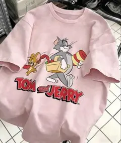 トムとジェリー Tシャツ ピンク Lサイズのサムネイル